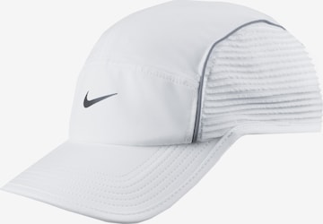 NIKE Athletic Cap in White: front