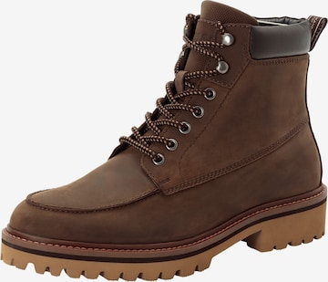 Boots stringati di Tamaris in marrone: frontale