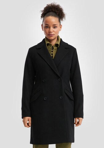 Manteau mi-saison QS en noir : devant