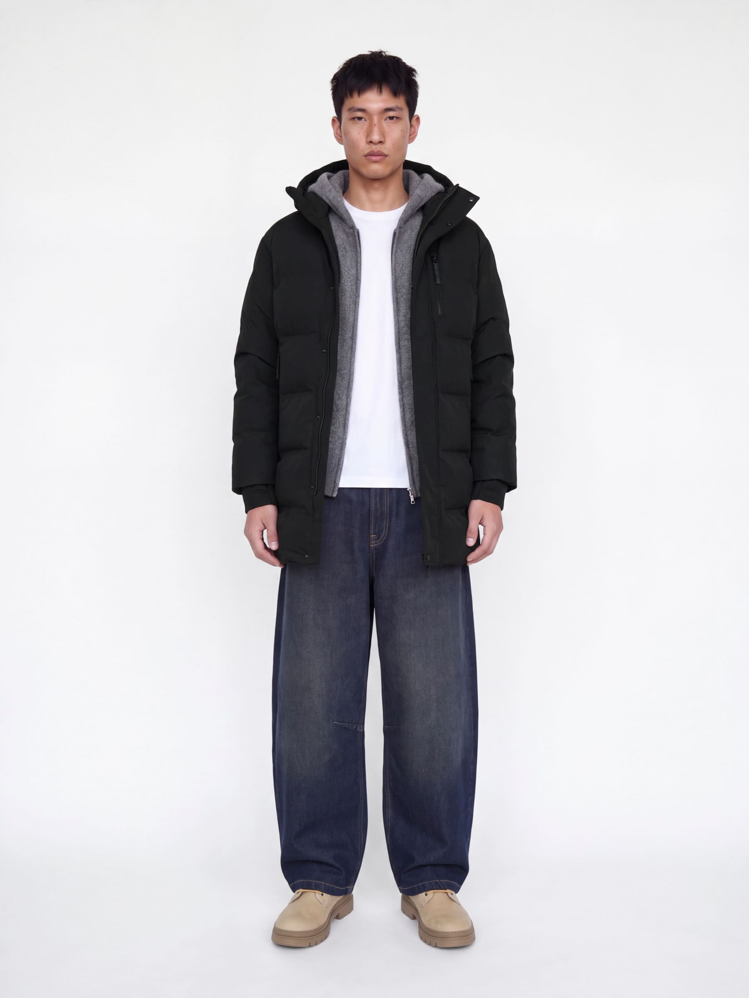 JACK & JONES Winter Coat 'JCOTrace Alpha' in Black