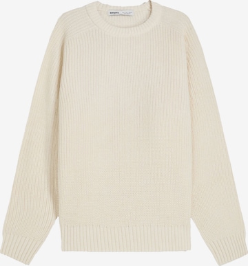 Pull-over Bershka en blanc : devant