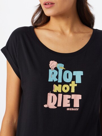 Iriedaily T-Shirt 'No Diet' in Schwarz