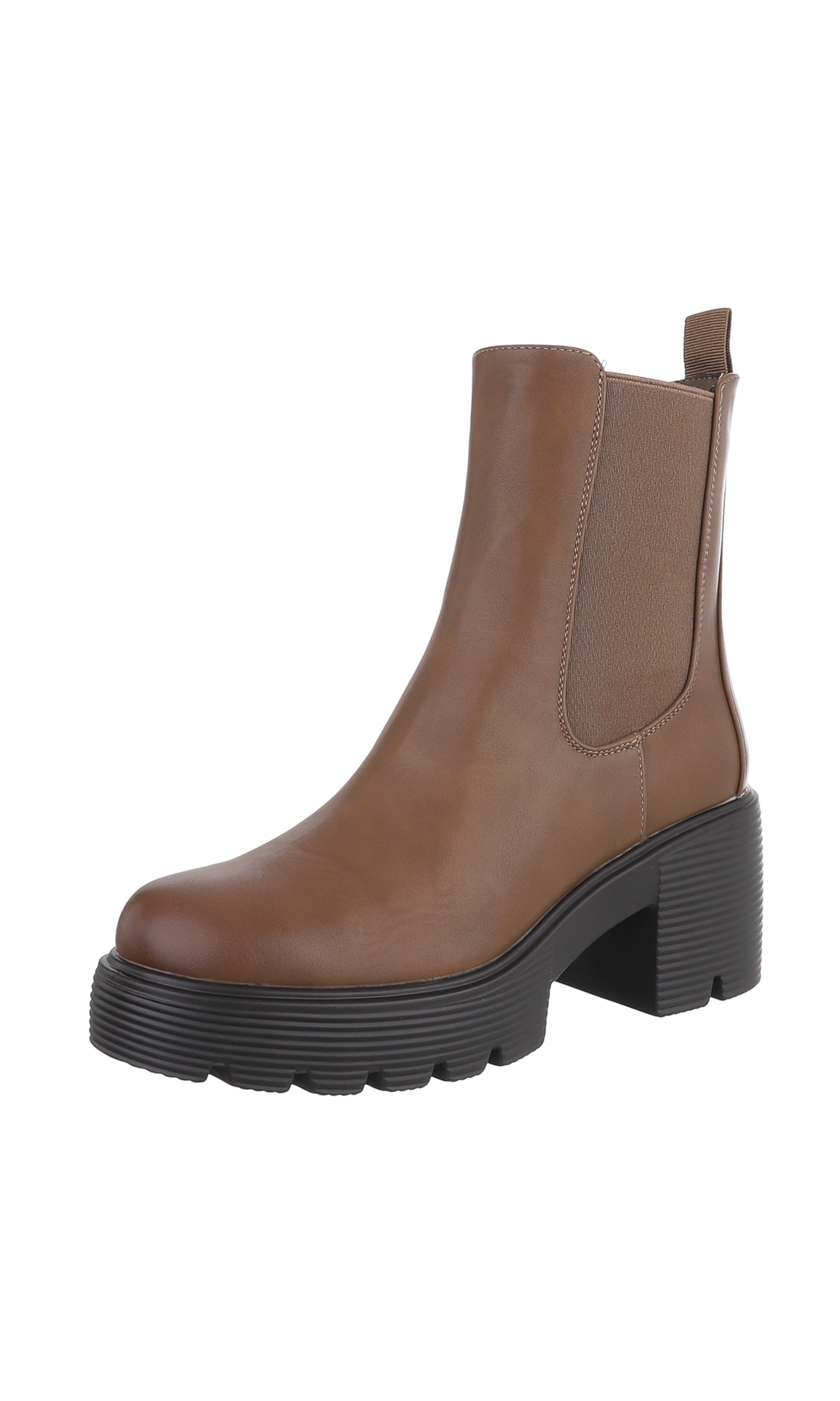 Ital-Design Chelsea Boots in Brown: front