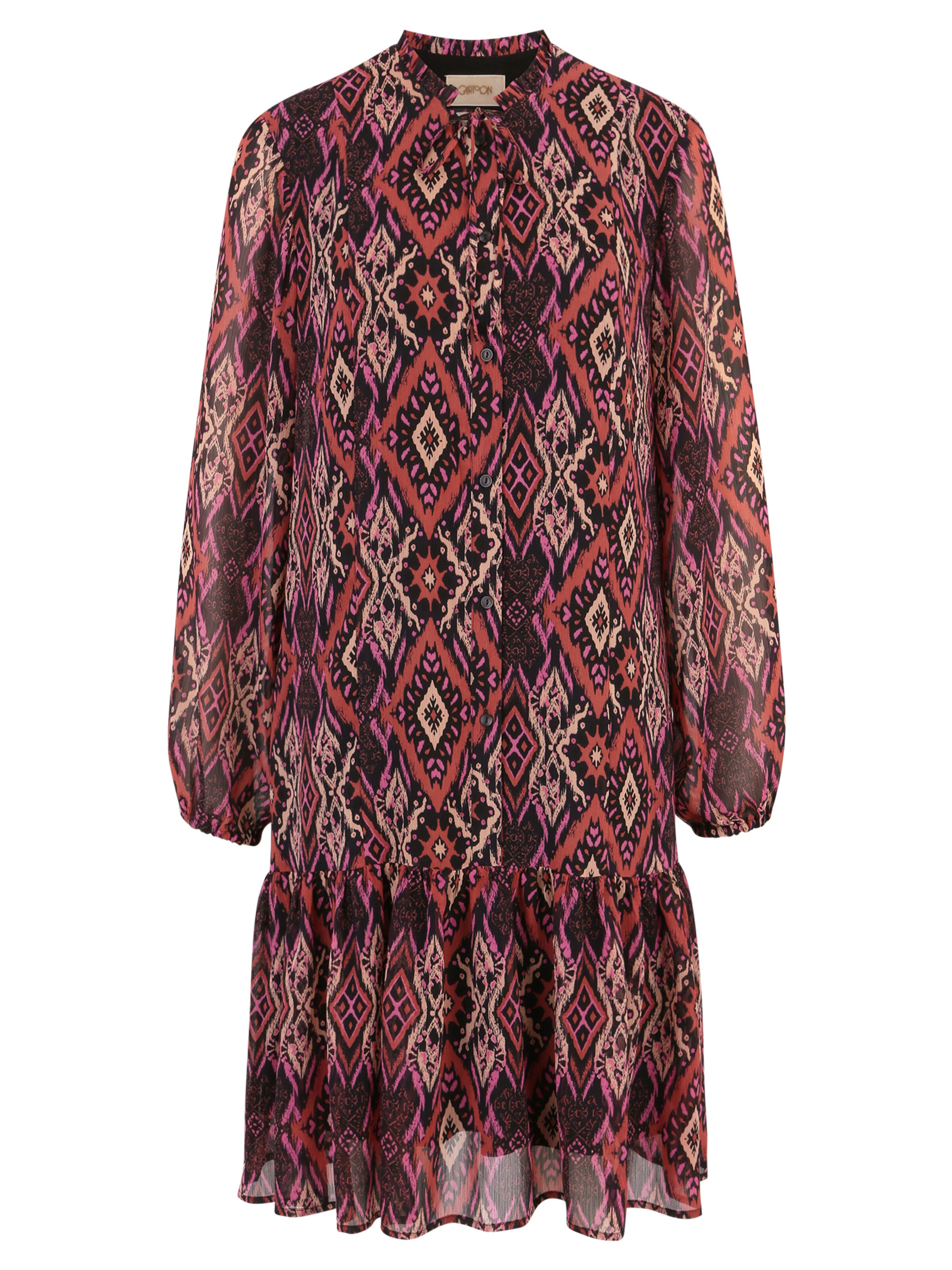 Abito camicia di Cartoon in arancione: frontale