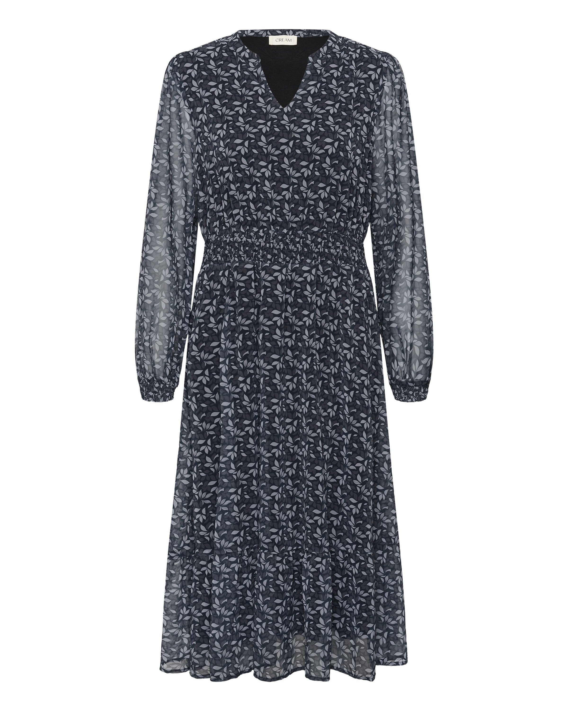 Cream Dress in Black: front