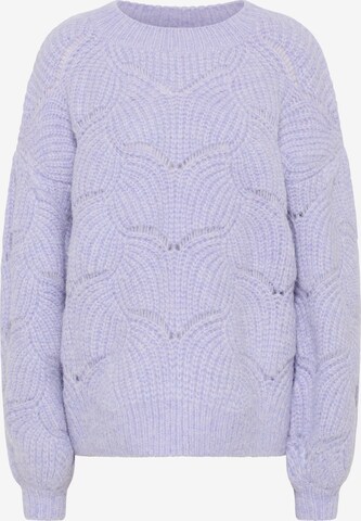 IZIA Oversized sweater in Purple: front
