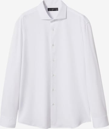 MANGO MAN Button Up Shirt 'Travel' in White: front