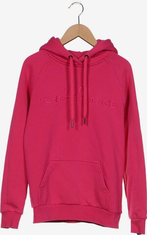 PEAK PERFORMANCE Sweatshirt & Zip-Up Hoodie in S in Pink: front