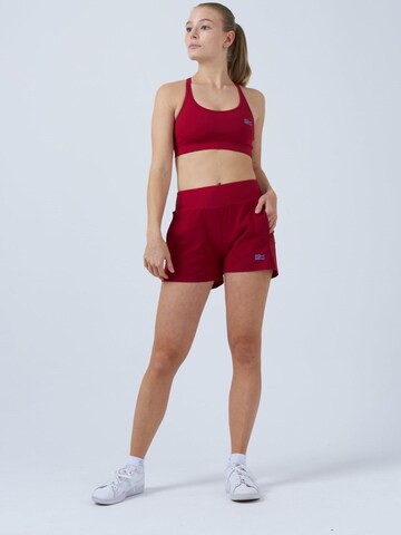 SPORTKIND Regular Sporthose 'Advantage Shorts mit Ballhalter'‌‌ in Rot