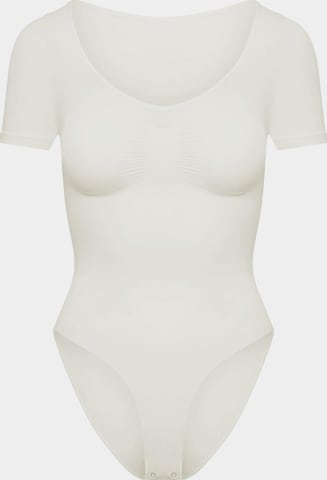Body modellante 'T-Shirt Bodysuit Sculpting Shapewear mit Slip' di cfab (formerly creamy fabrics) in bianco: frontale