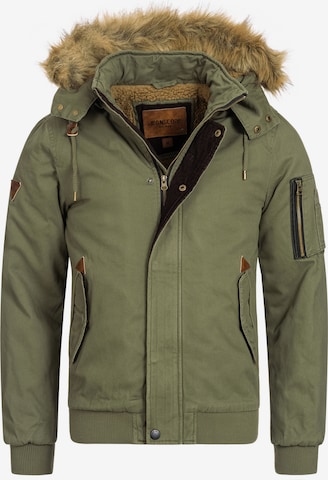 INDICODE JEANS Winter Jacket 'Pennington' in Green: front