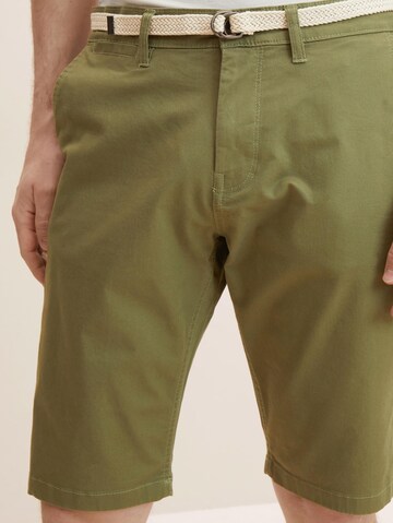 TOM TAILOR Regular Chino Pants in Green