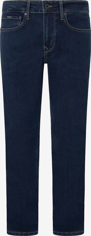 Coupe slim Jean Pepe Jeans en bleu : devant