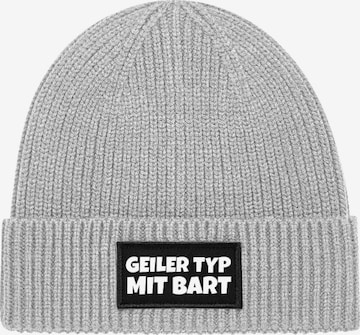 Youth Designz Beanie 'Geiler Typ mit Bart' in Grey: front