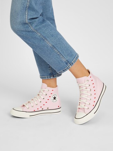 CONVERSE Σνίκερ ψηλό 'Chuck Taylor All Star' σε ροζ: μπροστά