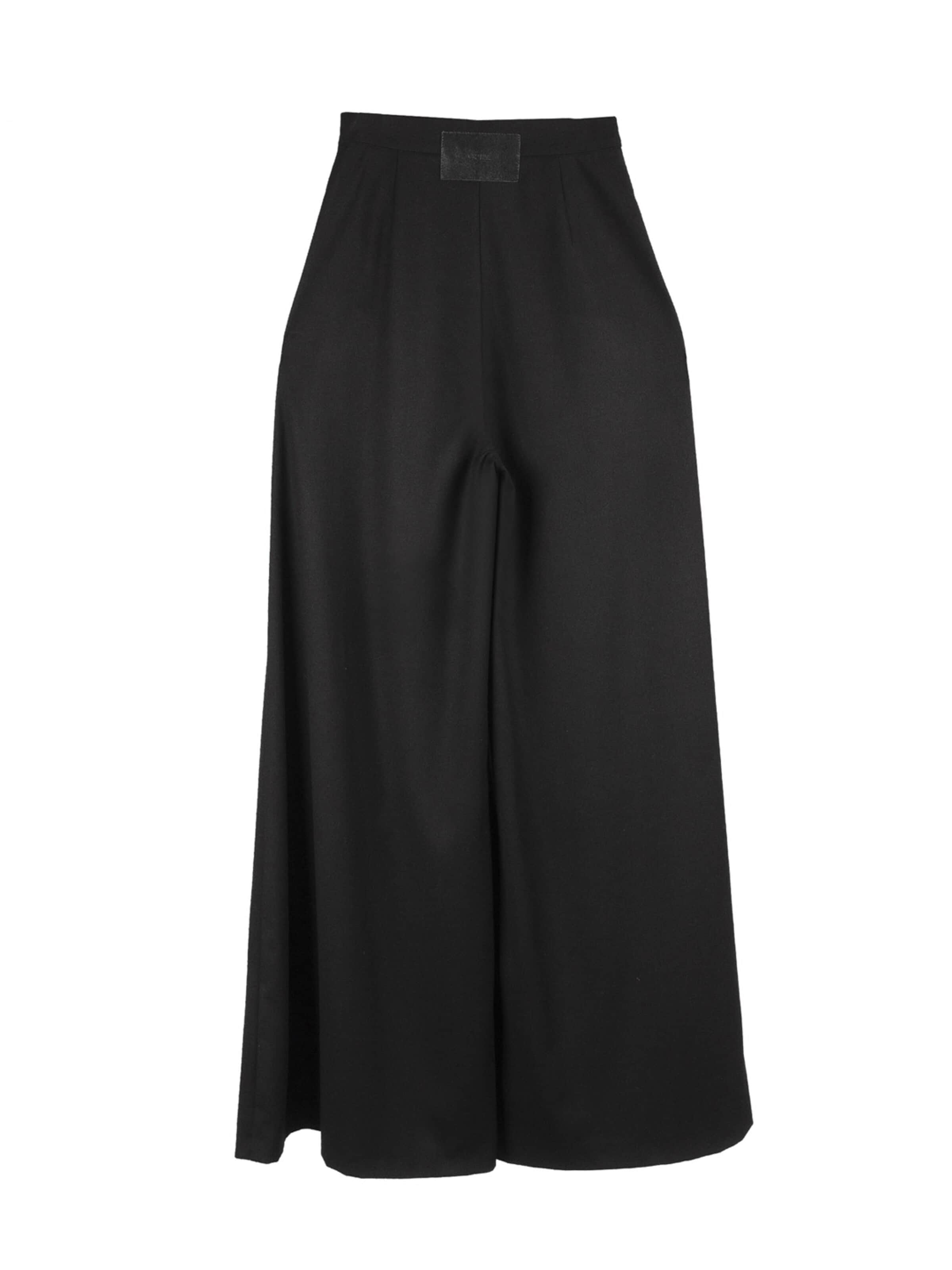 OPRA Flared Trousers 'Opra Spodnie Damskie Baha Black Very High Waist Pants' in Black