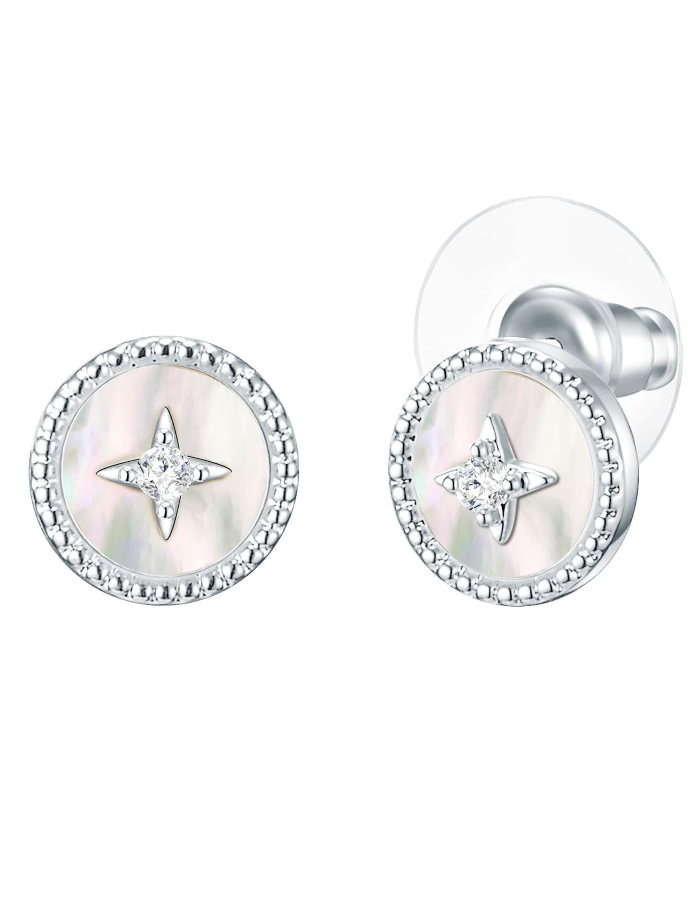 Lulu & Jane Oorbellen in Zilver: voorkant