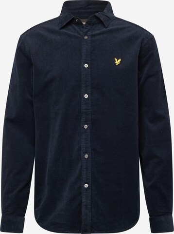 Lyle & Scott Regular fit Button Up Shirt in Blue: front