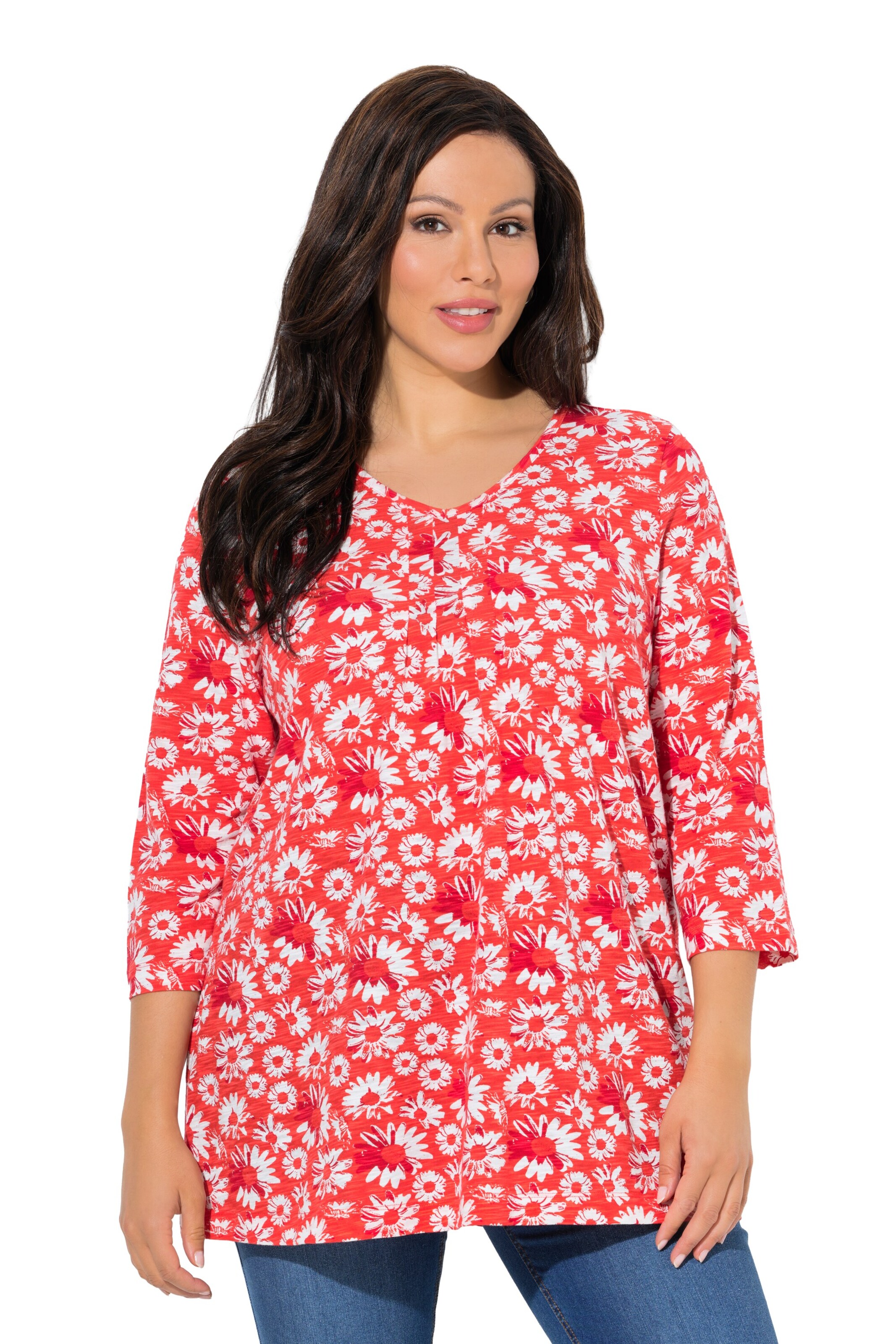 Ulla Popken Shirt in Rood: voorkant