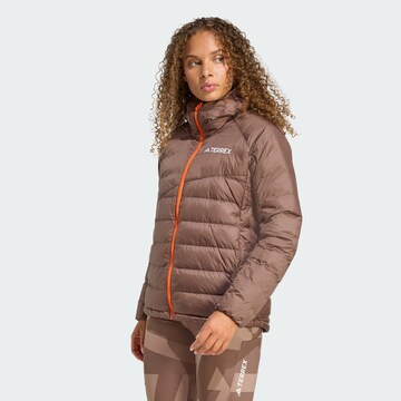 ADIDAS TERREX Outdoor jacket 'Xperior' in Brown: front