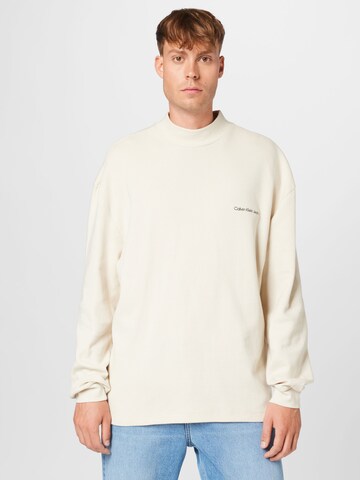 Calvin Klein Jeans Shirt in Beige: voorkant