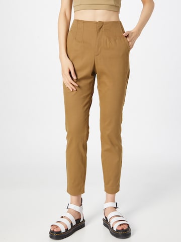 Regular Pantalon à pince s.Oliver en marron : devant