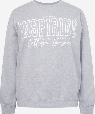 River Island Plus Sweatshirt 'INSPIRE' in Grey: front