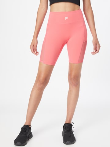 FILA Skinny Workout Pants 'Rabitz' in Pink: front