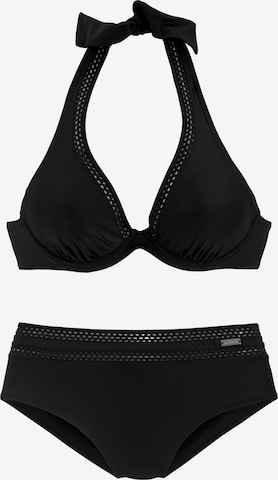 LASCANA - Bikini en negro: frente