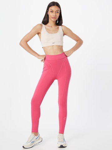 Skinny Pantaloni sportivi di Reebok in rosa