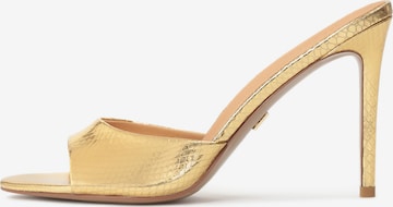 Kazar Mules in Gold: front