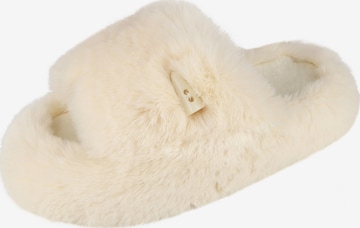 Youecci Pantolette 'Plush thick soled slippers' in Weiß: Vorderseite