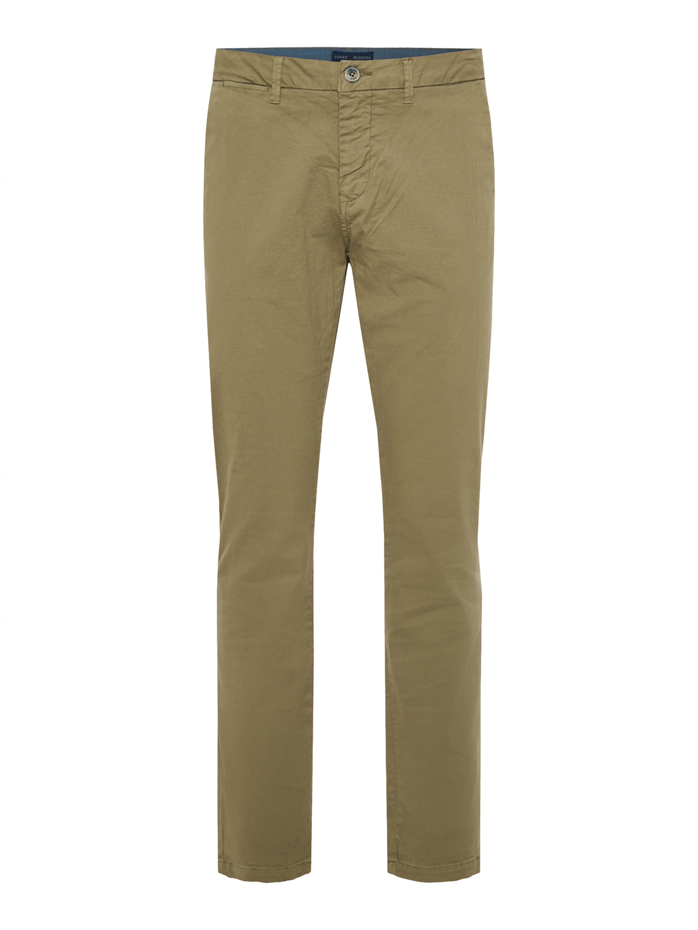 Funky Buddha regular Παντελόνι τσίνο σε πράσινο: μπροστά