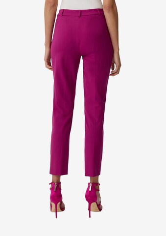COMMA Slim fit Trousers in Purple