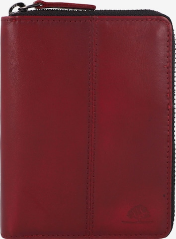 GREENBURRY Wallet 'Destressed' in Red: front