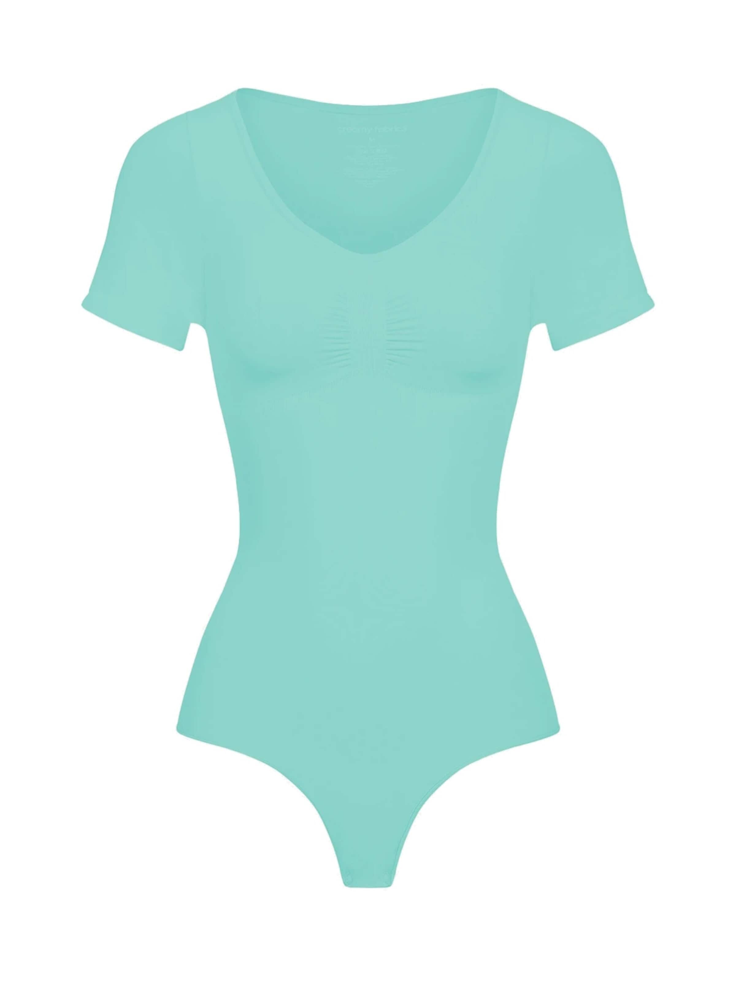 Body modelant 'T-Shirt Bodysuit Sculpting Shapewear mit String' cfab en vert : devant
