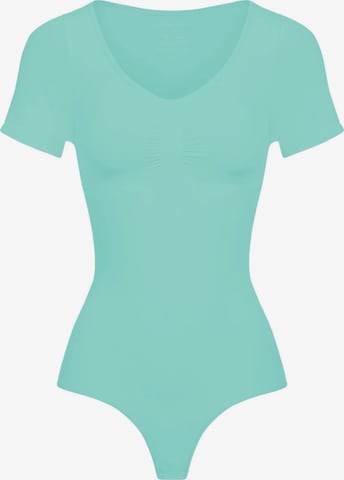 Body modelant 'T-Shirt Bodysuit Sculpting Shapewear mit String' cfab en vert : devant