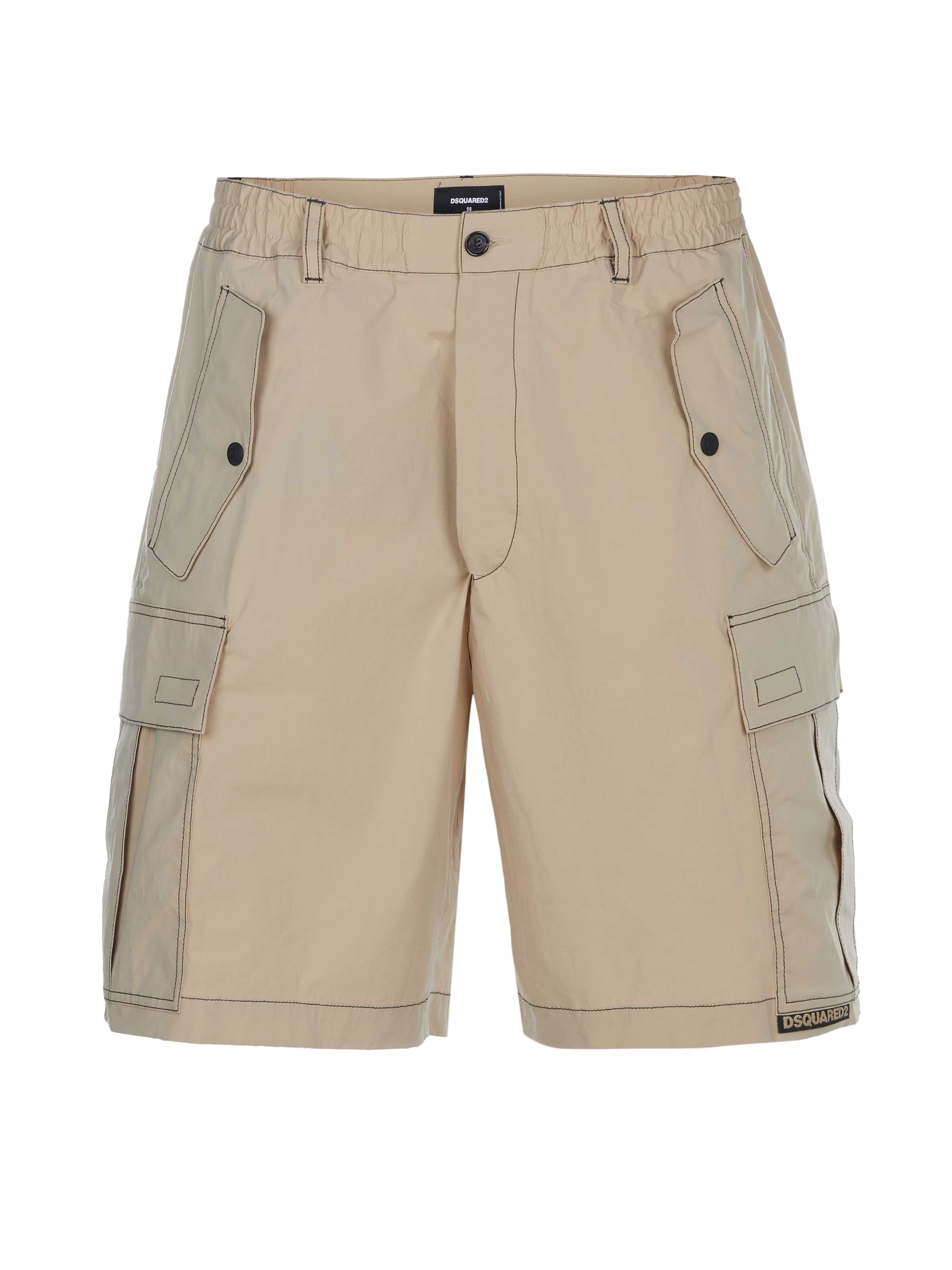 DS2 Regular Pants 'Dsquared2' in Beige: front