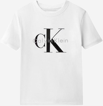Calvin Klein Kids Shirt 'CK MONO LOGO SS T-SHIRT' in Weiß: Vorderseite