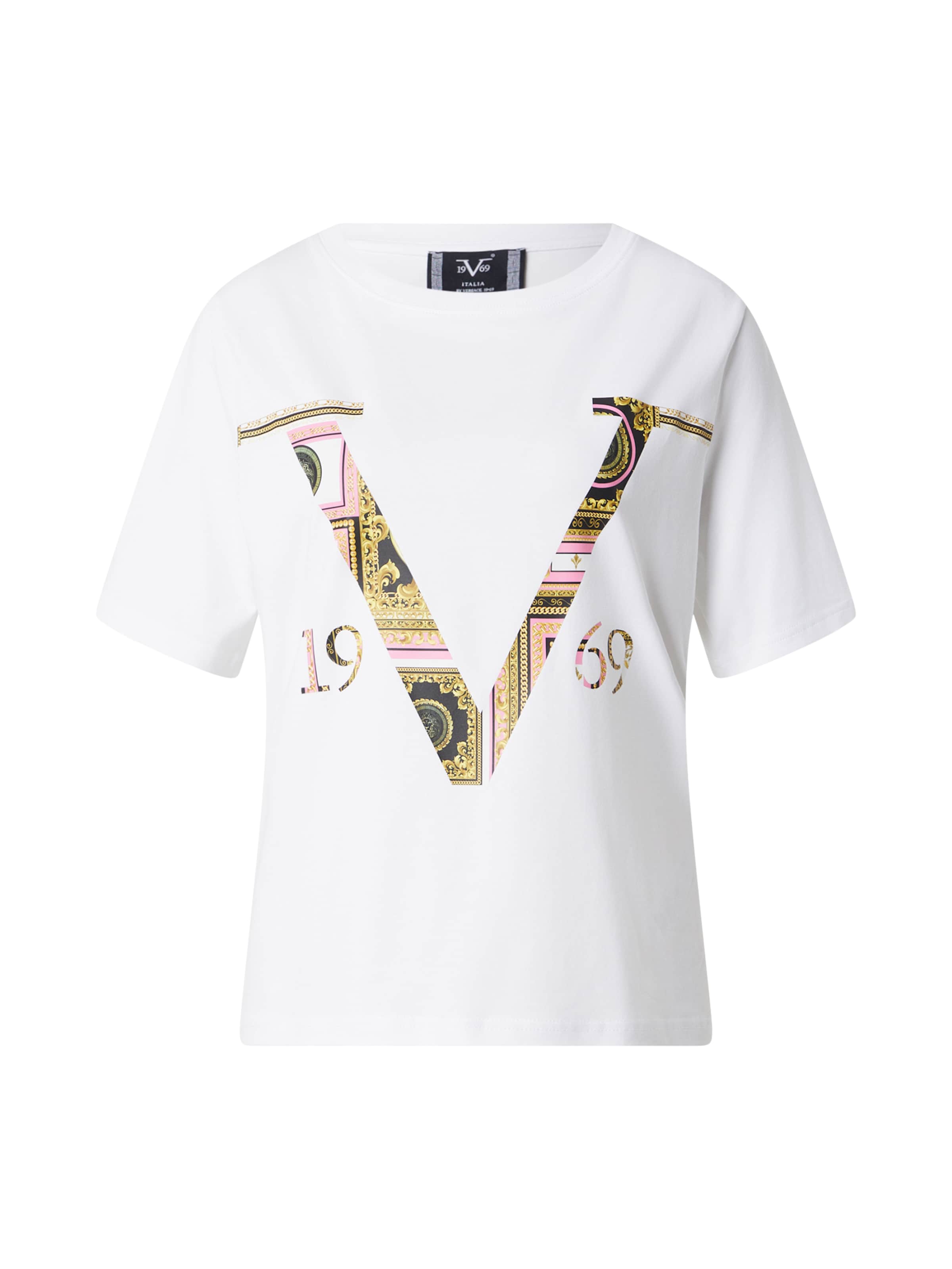 19V69 ITALIA Shirts i S i gul / lyserød / sort / hvid, Produktvisning