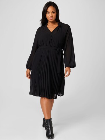 Guido Maria Kretschmer Curvy - Vestido camisero 'Jenny' en negro: frente