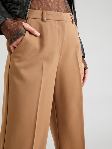 Regular Pantalon à plis 'HALLIROY' minimum en marron