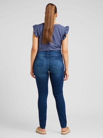 ONLY Carmakoma Skinny Jeans 'FOREVER HIGH' in Blauw