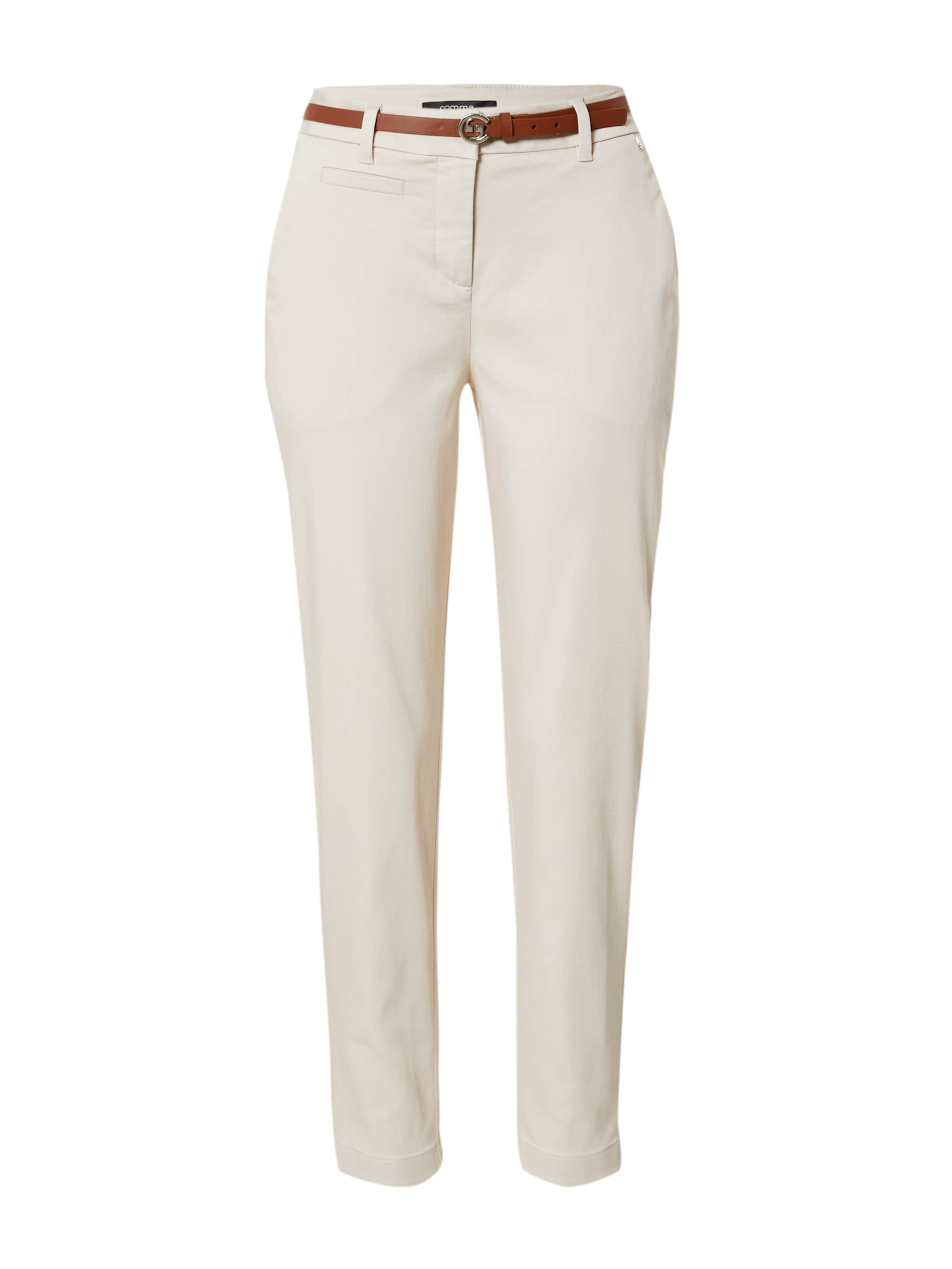 COMMA Slimfit Chino in Beige: voorkant