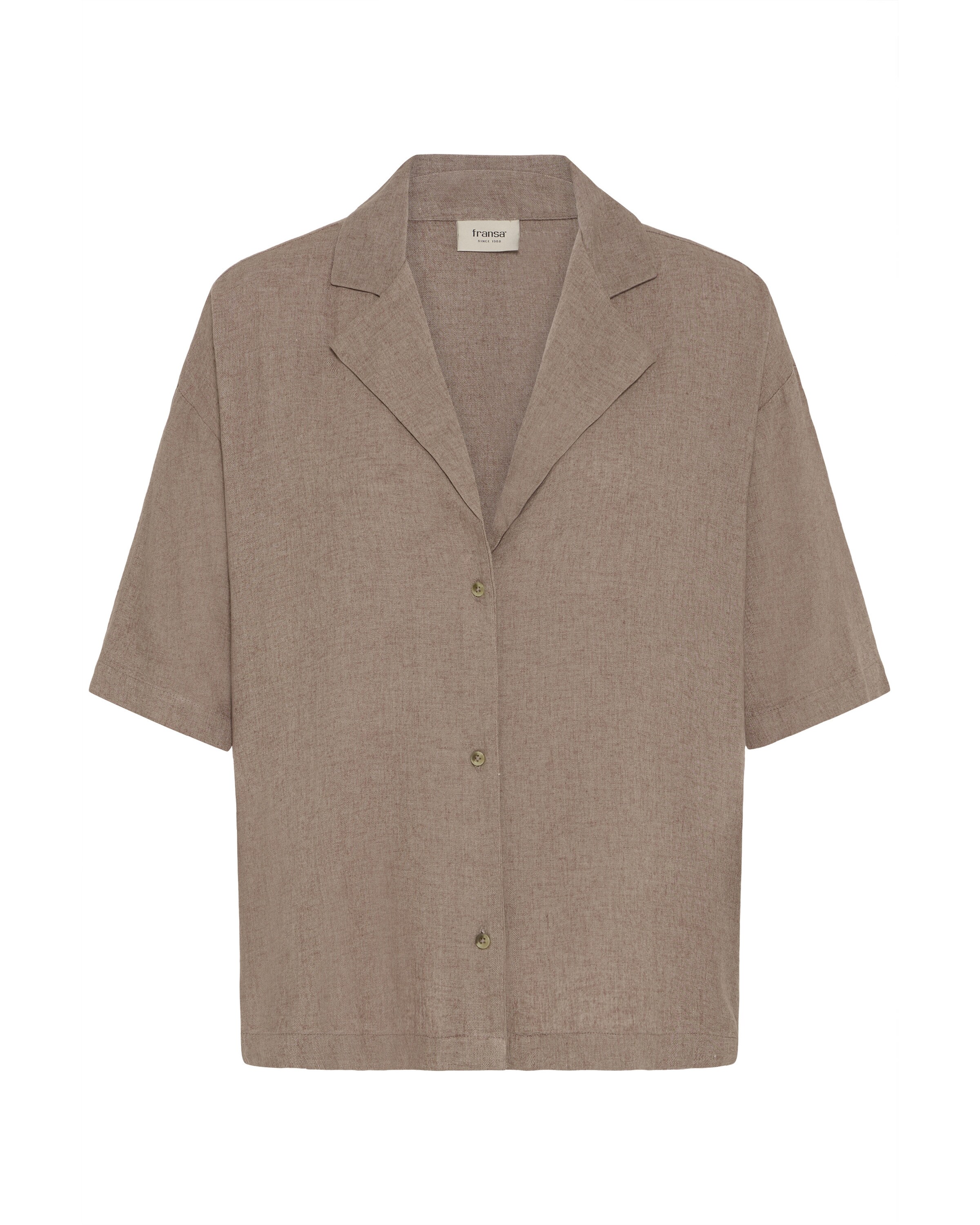 Fransa Blouse 'FRJETT SH 1' in Beige: voorkant