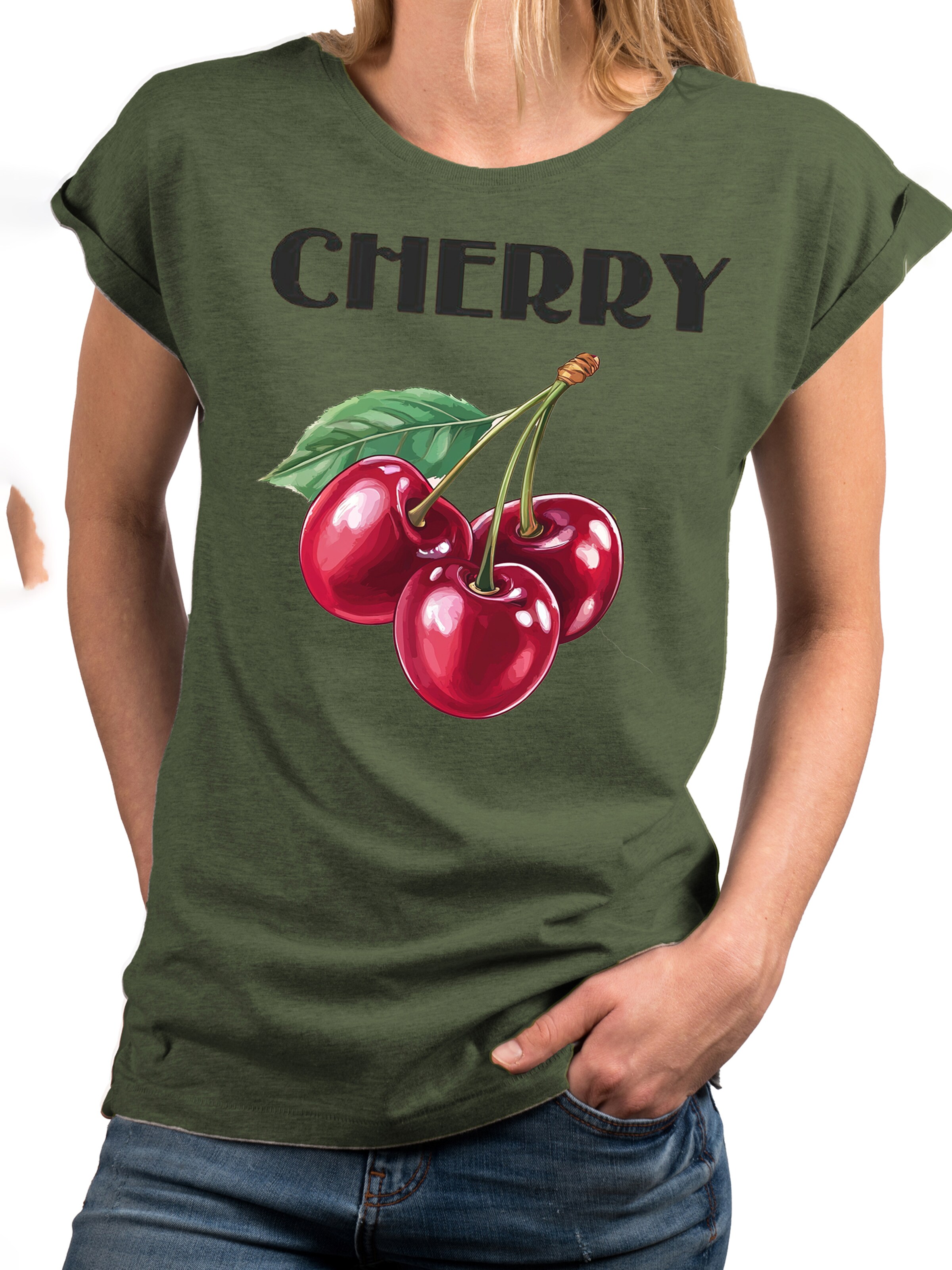 MAKAYA Shirt 'Cherry' in Green