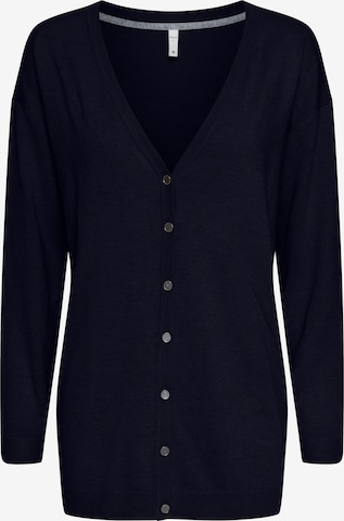 PULZ Jeans Knit Cardigan in Black: front