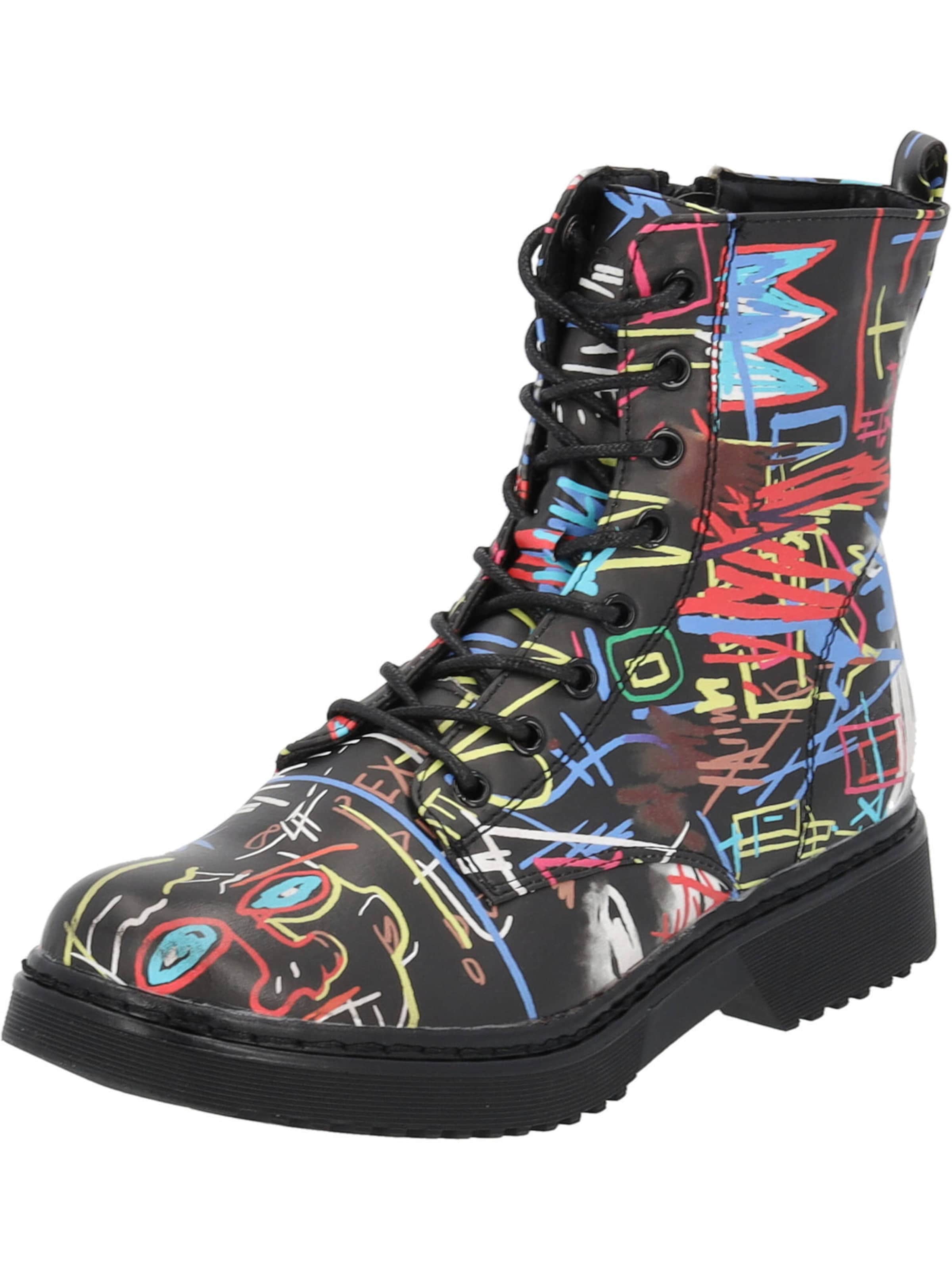 Bottines à lacets 'Djerba' Palado en noir : devant