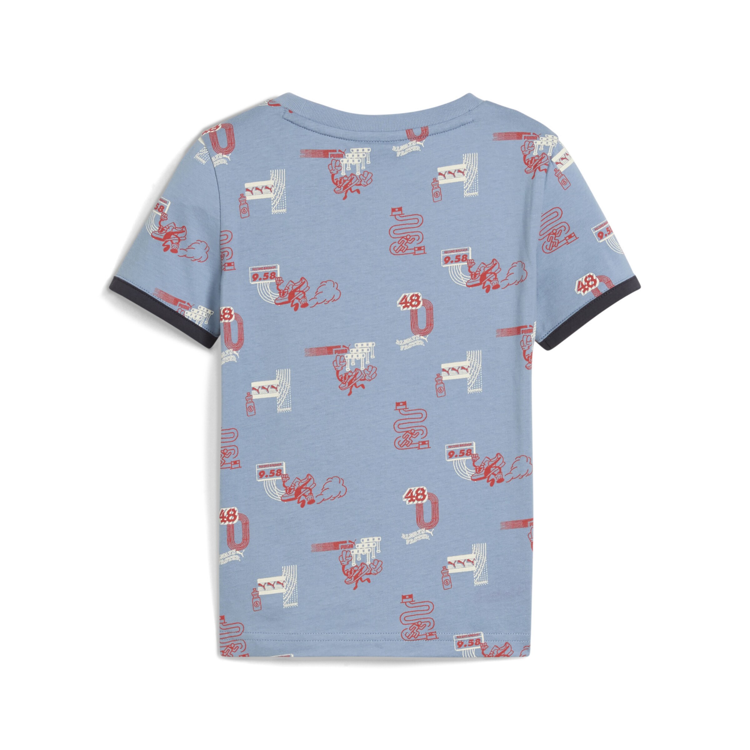 PUMA T-Shirt 'Little Runners' in Blau