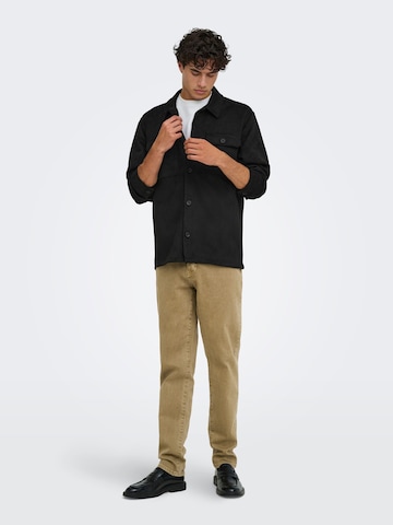 Only & Sons - Ajuste regular Camisa 'ONSNate Kodyl' en negro